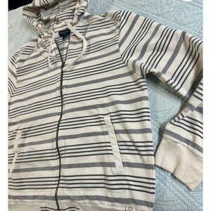 Banana Republic Striped Hoodie - white and blue